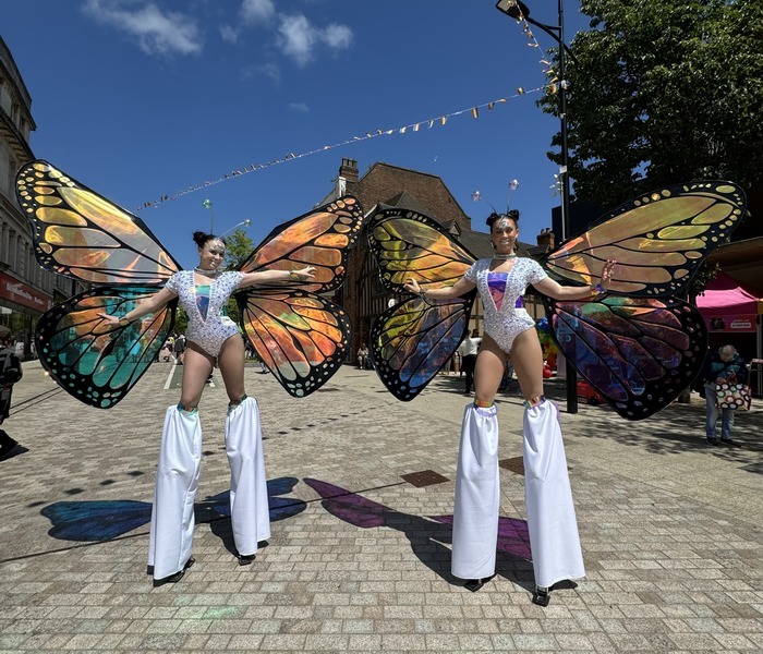 Butterfly Stilt Walkers | Pastiche Event Management